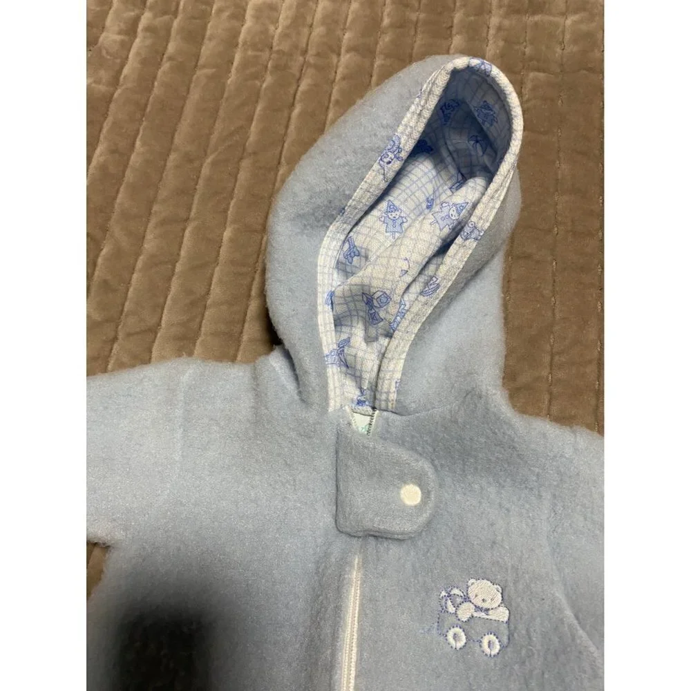 Vintage Baby Cozy Hooded Onesie Footed Pajamas